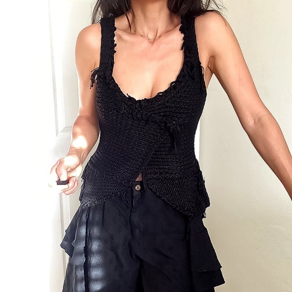 Allude Munich cotton Chunk knit Vest